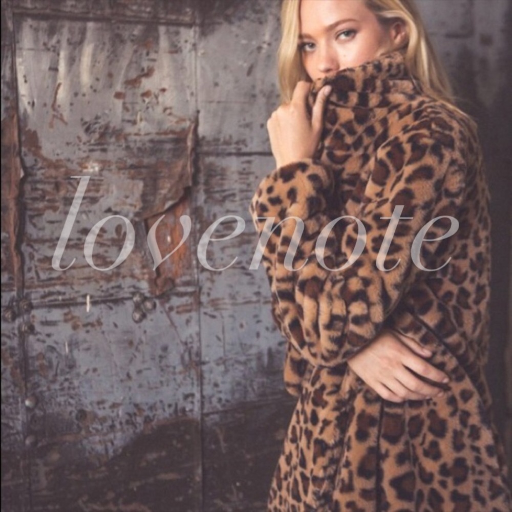 1 left • M! Leopard Faux Fur Coat Jacket Cardigan - Picture 4 of 7